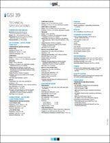 GSI 39 Audiometer Tympanometer Data Sheet